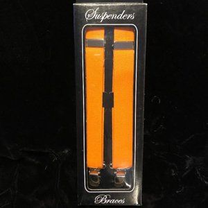 Bundle 2 For $40 ~Orange & Silver Adjustable Suspenders Adult Fit All